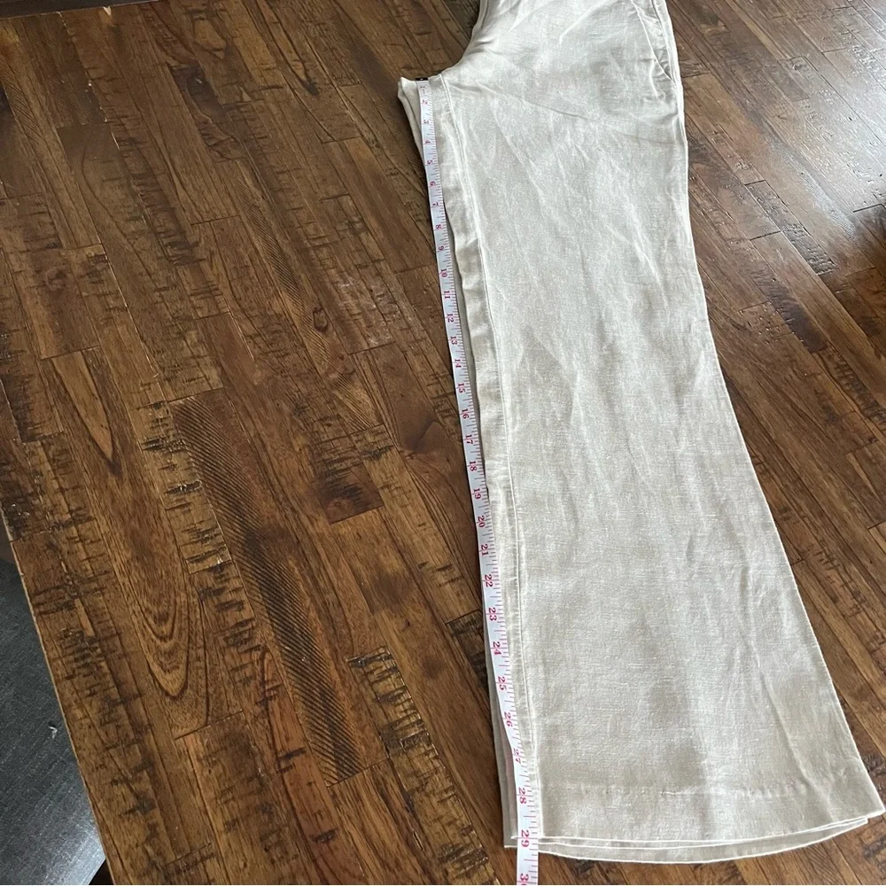 Banana Republic Straight Leg‎ Mid Rise Linen blend Trousers Size 8